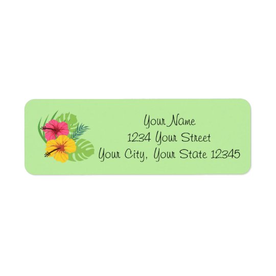 Tropical Address Label