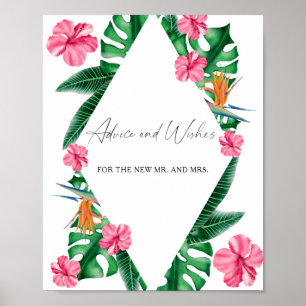 Tropical - Advice and Wishes for Newlyweds Poster