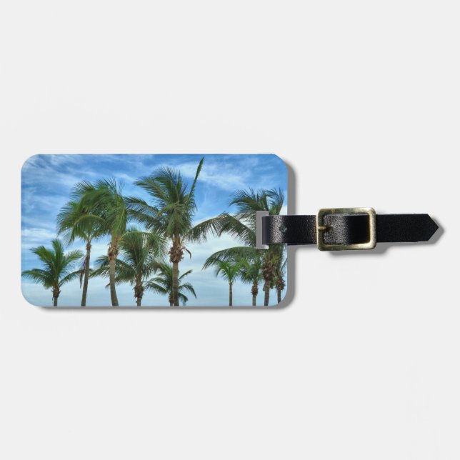 Tropical Afternoon Personalized Luggage Tag (Front Horizontal)