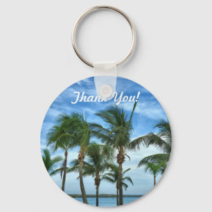 Tropical Afternoon Thank You Gift Keychain