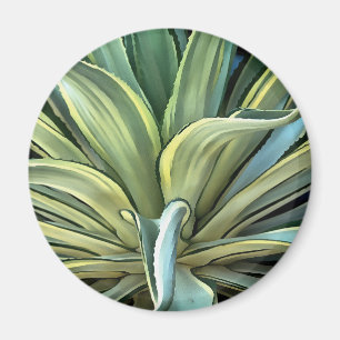 Tropical Agave Realism Art Magnet