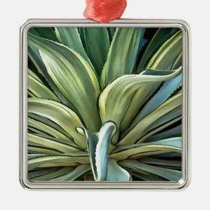 Tropical Agave Realism Art Metal Ornament