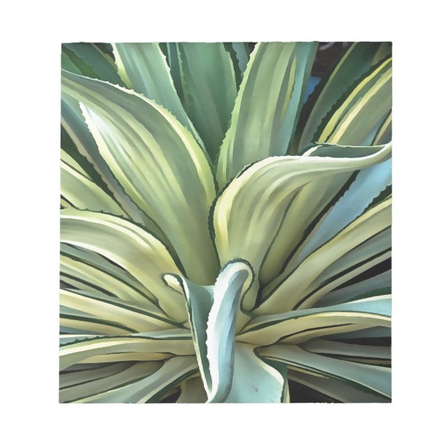 Tropical Agave Realism Art Notepad (Front)