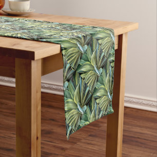 Tropical Agave Realism Art Short Table Runner