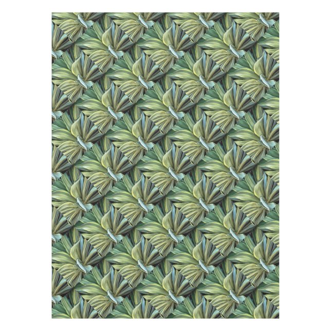 Tropical Agave Realism Art Tablecloth (Front)