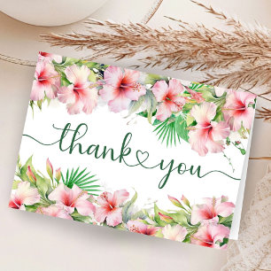 Tropical Aloha Baby Shower Folded Thank You Card