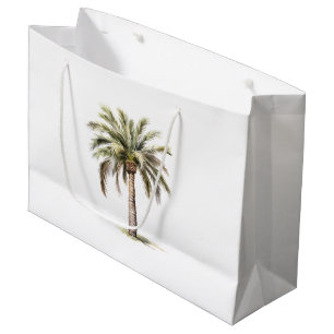 Tropical Aloha Beach Palm Trees Wedding Large Gift Bag