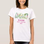 Tropical Aloha Flowers Family Vacation Custom T-Shirt<br><div class="desc">Tropical Aloha Flowers Family Vacation Custom T-Shirt</div>