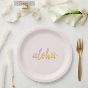 Tropical Aloha Paper Plate