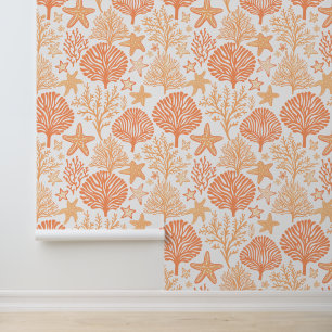 Tropical aloha print wallpaper