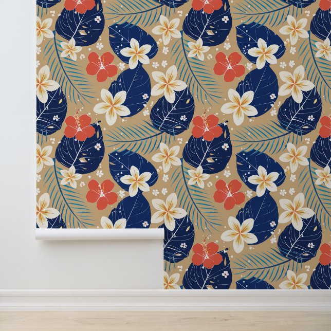 Tropical aloha print wallpaper (Application)