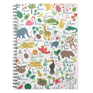 Tropical Alphabet for Children Notebook