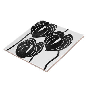 Tropical and Hawaiian anthurium Tile