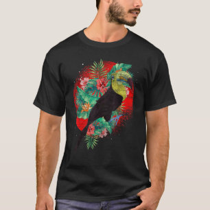 Tropical Animal  Flowers Rainforest Bird Floral To T-Shirt