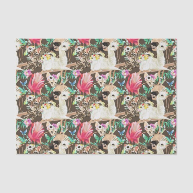 Tropical Animal Pattern Tissue Paper (Front)