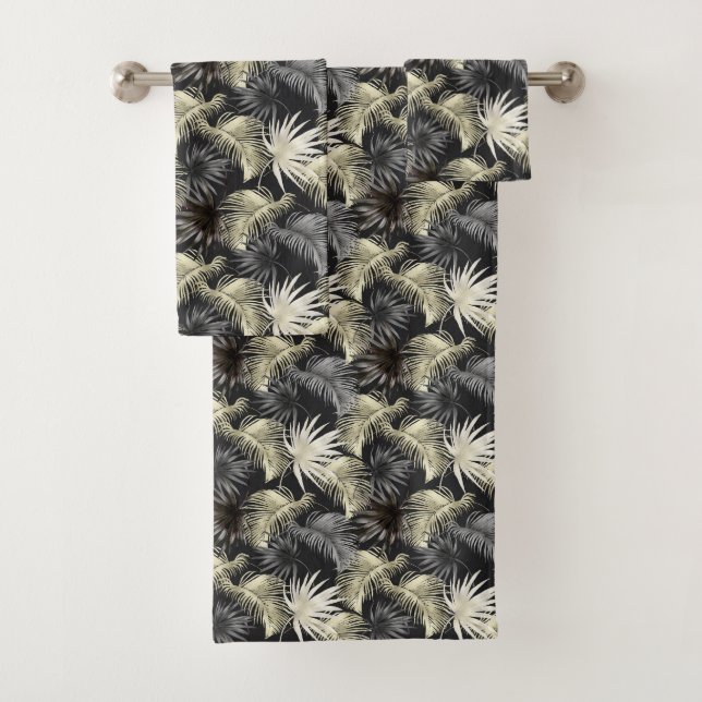 Tropical Animal Print &Greenery Series Design 21 Bath Towel Set (Insitu)