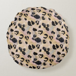 Tropical Animal Print &Greenery Series Design 30 Round Pillow