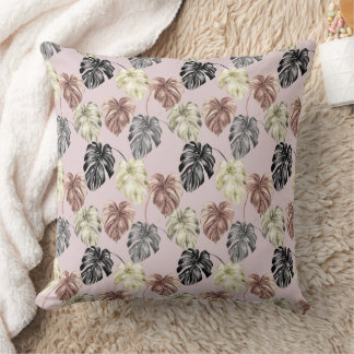 Tropical Animal Print &Greenery Series Design 35  Throw Pillow