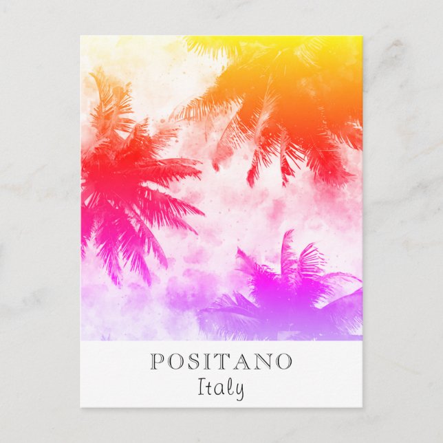 ** Tropical AP25 Travel Personalize -  Palm Leaf Postcard (Front)