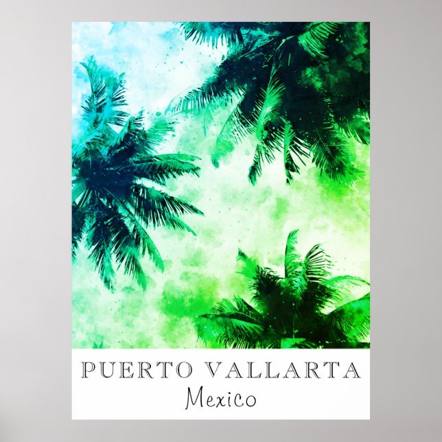 *~* Tropical AP25 Travel Personalize - Palm Tree P Poster (Front)