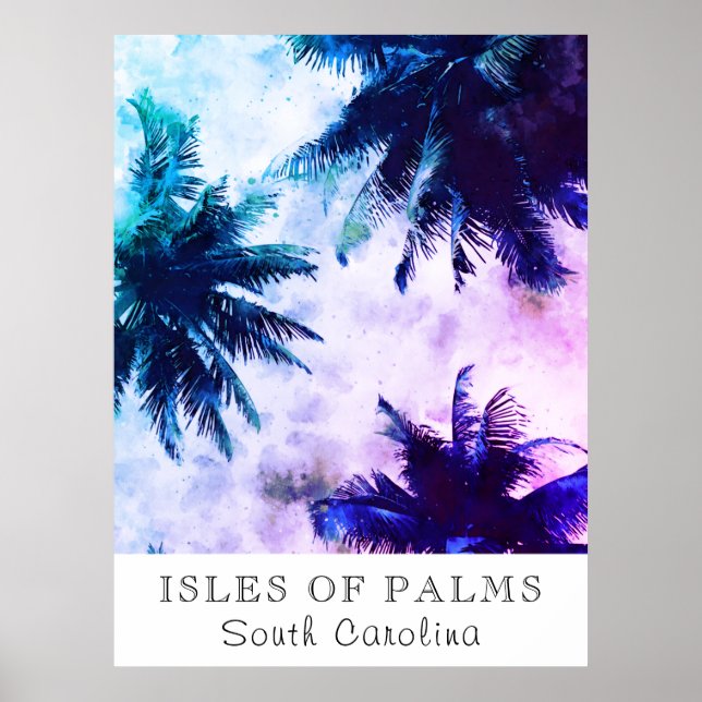 *~* Tropical AP25 Travel Personalize - Palm Tree Poster (Front)