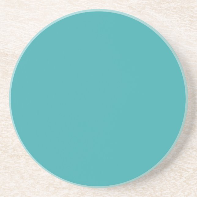 Tropical Aqua / Turquoise Solid Colour SW 6767 Coaster (Front)