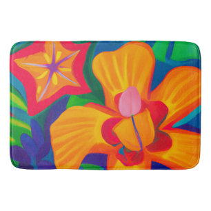 Tropical art  bath mat