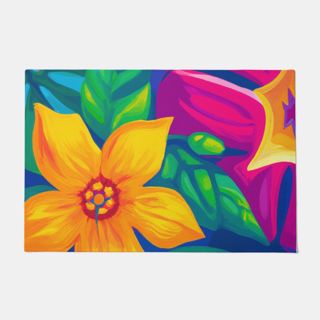 Tropical art door mat (Front)