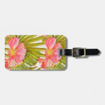 Tropical art, hibiscus flowers