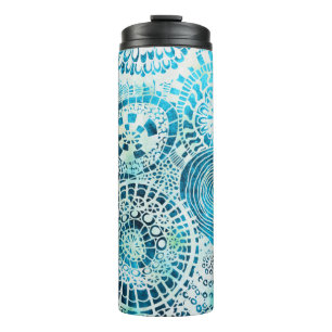 Tropical art  shower curtain thermal tumbler