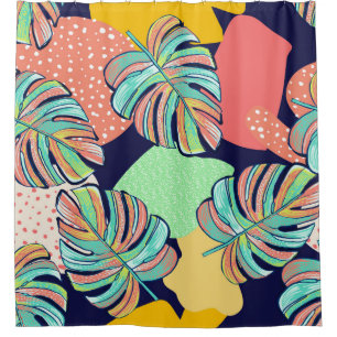 Tropical Artwork: Multicolored Monstera Design