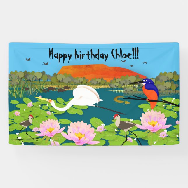 Tropical Australia Kakadu Inspired  Banner (Horizontal)