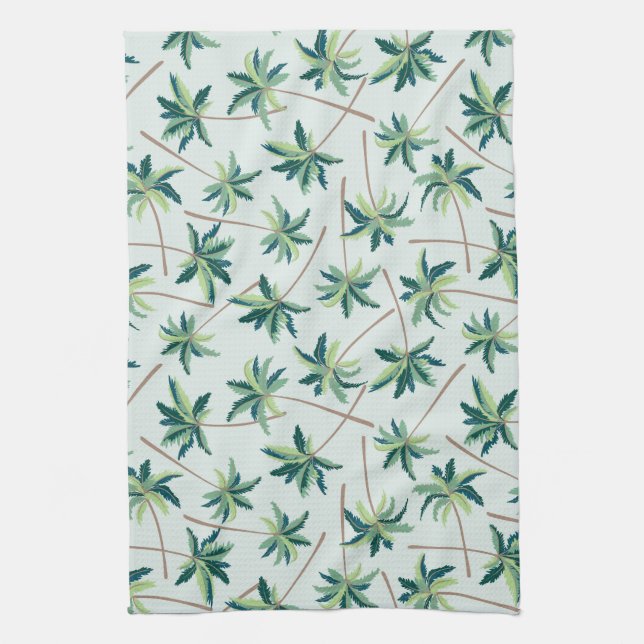 Tropical Australian Foxtail Palm Kitchen Towel (Vertical)