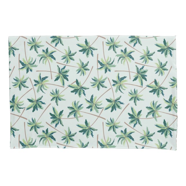 Tropical Australian Foxtail Palm Pillowcase (Front-Left)