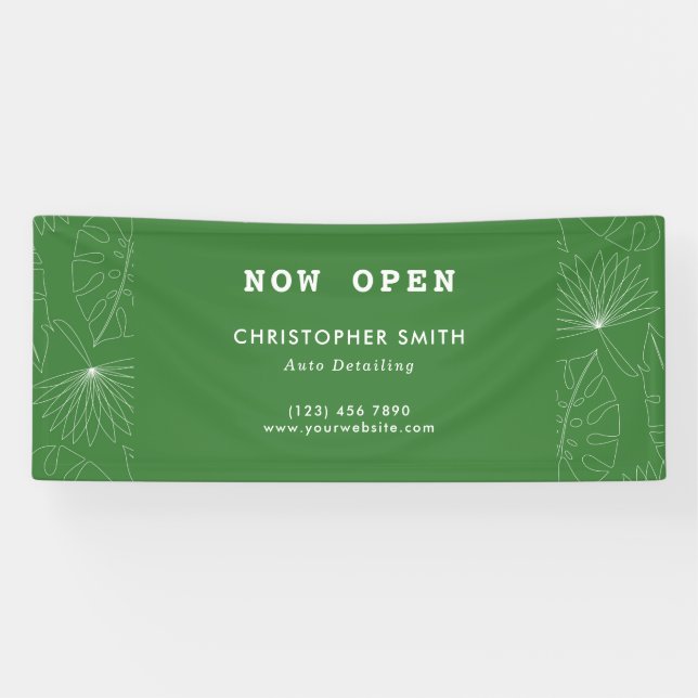 Tropical Auto Detailing Service Business Banner (Horizontal)