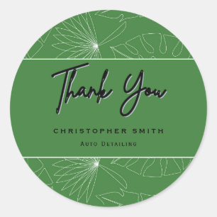 Tropical Auto Detailing Service Classic Round Sticker