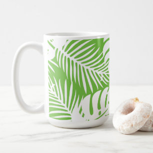 Tropical autumn, summer leaf patterns coffee mug