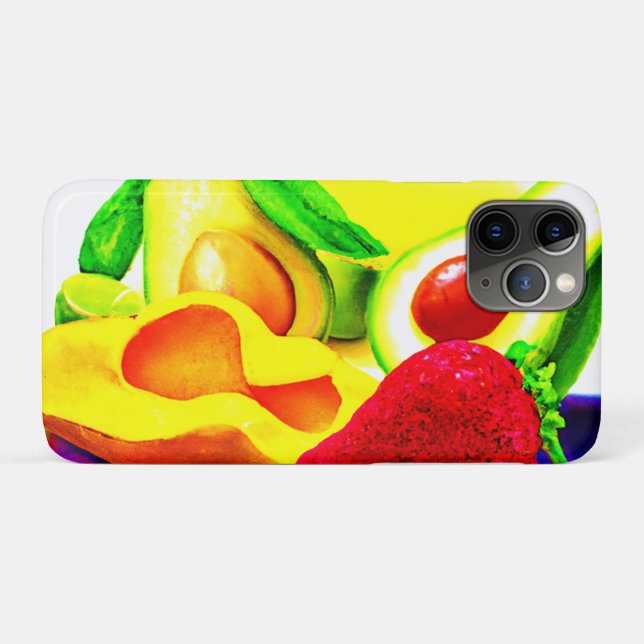 Tropical Avocado, Strawberry, and Mango. Buy Now Case-Mate iPhone Case (Back (Horizontal))