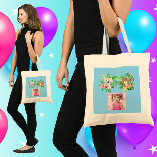 Tropical Baby Animals Tote Bag Kids Birthday Favou