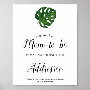 Tropical Baby Shower Address Envelope Sign