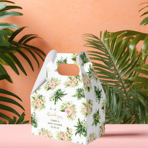 Tropical Baby Shower Floral Thank You Favor Box
