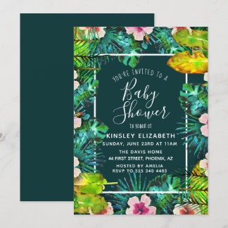 Tropical Baby Shower Invitation