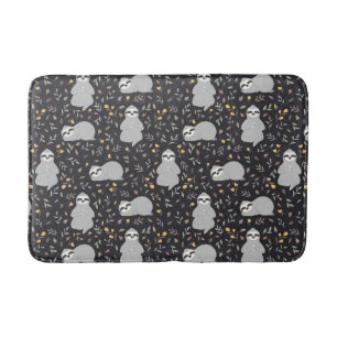 Tropical Baby Sloth Pattern Bath Mat