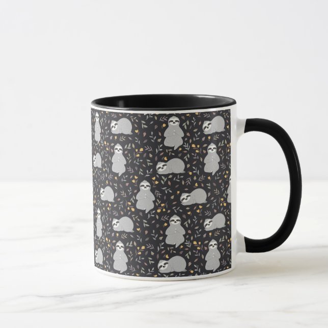 Tropical Baby Sloth Pattern Mug (Right)