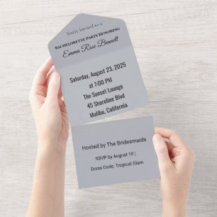 Tropical Bachelorette All In One Invitation