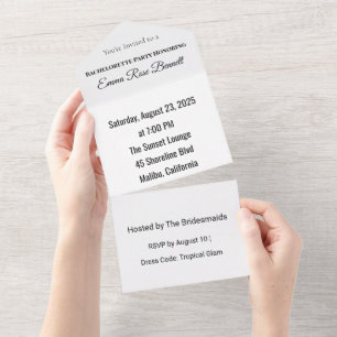 Tropical Bachelorette All In One Invitation