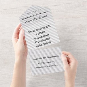 Tropical Bachelorette All In One Invitation