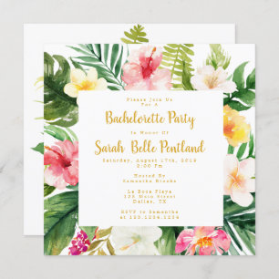Tropical Bachelorette Party Invitation