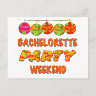 Tropical Bachelorette Party Weekend Postcard