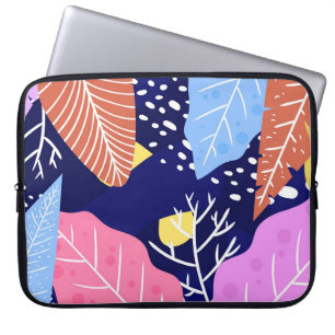 Tropical background with jungle plants. Palm leave Laptop Sleeve